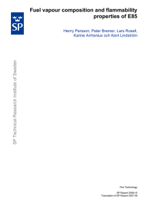 Abstract Fuel vapour composition and flammability properties of E85