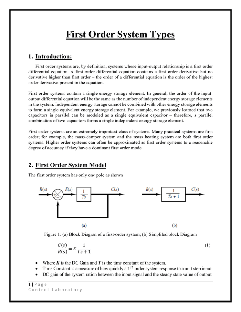 First Order System