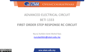 advanced electrical circuit beti 1333 first order step response rc circuit