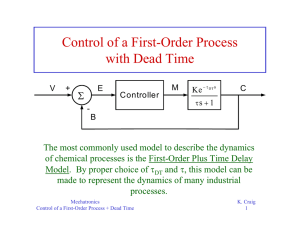 Control of a First-Order Process with Dead Time