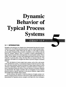 Dynamic Behavior of Typical Process Systems