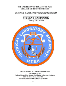 Student Handbook - UTEP College of Health Sciences