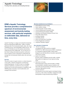 Read more about ERM`s Aquatic Toxicology services in the United