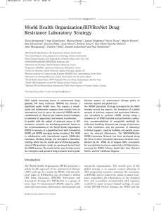 World Health Organization/HIVResNet Drug Resistance Laboratory