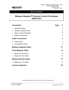 Metasys Integrator Emerson Control Techniques