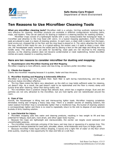 10 Reasons to Use Microfiber Mopping