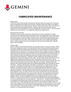 fabricated maintenance