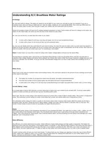 Understanding R/C Brushless Motor Ratings