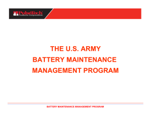the us army battery maintenance management program