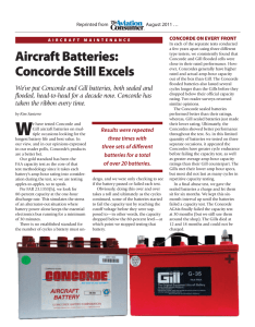 Aircraft Batteries: Concorde Still Excels