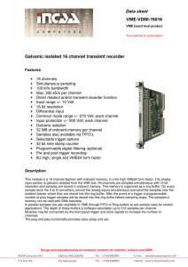 Data sheet VME-VD80-15016 Galvanic isolated 16 channel