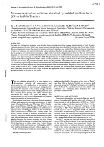 Measurements of net radiation absorbed by isolated acid