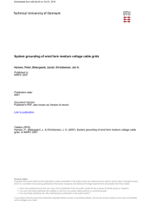 System grounding of wind farm medium voltage cable