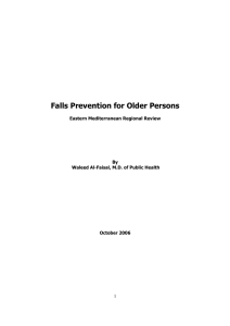 Falls Prevention for Older Persons
