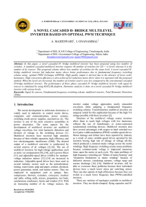 A NOVEL CASCADED H- BRIDGE MULTILEVEL INVERTER