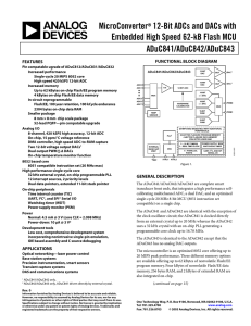 Analog Devices ADuC841, ADuC842, ADuC843 Data Sheet