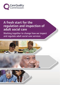 A fresh start for the regulation and inspection of adult social care