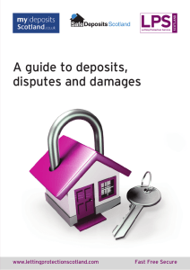 A Guide to Tenancy Deposits, Disputes and Damages