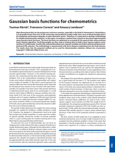 Gaussian basis functions for chemometrics