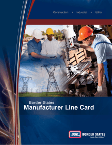 Border States Manufacturer Line Card