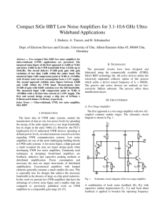 Compact SiGe HBT Low Noise Amplifiers for 3.1