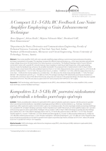 A Compact 3.1–5 GHz RC Feedback Low-Noise Amplifier