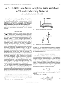 A 3–10-GHz Low-Noise Amplifier With Wideband LC