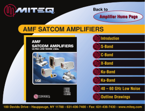 AMF SATCOM Ultra Low Noise LNAs