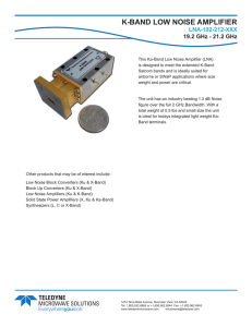 k-band low noise amplifier - Teledyne Microwave Solutions