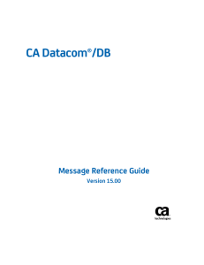 CA Datacom/DB Message Reference Guide