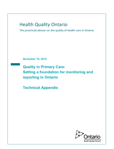 Technical Appendix - Health Quality Ontario