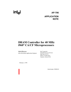 DRAM Controller for 40 MHz i960® CA/CF Microprocessors