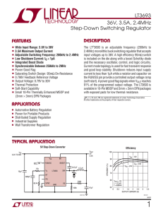 LT3693 - 36V, 3.5A, 2.4MHz Step-Down