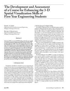 The Development and Assessment of a Course for Enhancing the 3