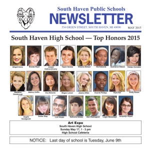 May 2015 Newsletter - South Haven Public Schools