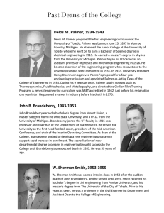 Past Deans of the College - College of Engineering