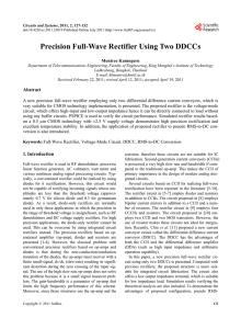 Precision Full-Wave Rectifier Using Two DDCCs