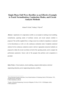 Single-Phase Full-Wave Rectifier as an Effective Example to Teach