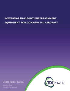 Powering In-Flight entertainment equipment