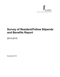 Survey of Resident/Fellow Stipends and Benefits Report