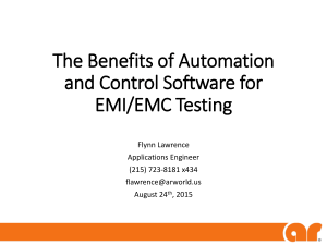 The Benefits of Automation and Control Software for EMI/EMC Testing