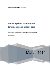 Whole System Solutions for Emergency and Urgent Care