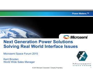 Next Generation Power Solutions - Solving Real World Interface