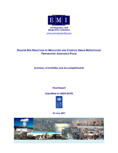 Summary of Activities and Accomplishments Final Report Submitted