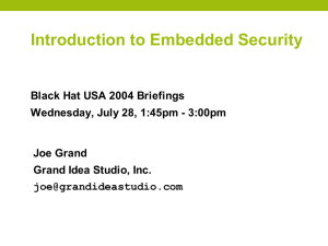 Introduction to Embedded Security