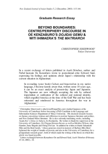 beyond boundaries: centre/periphery discourse in oe