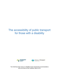 The Accessibility of Public Transport for those with a Disability