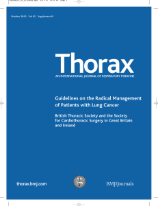 Guidelines on the Radical Management of Patients with Lung Cancer