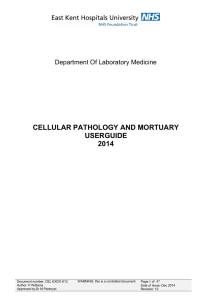 Department of Cellular Pathology - East Kent Hospitals University