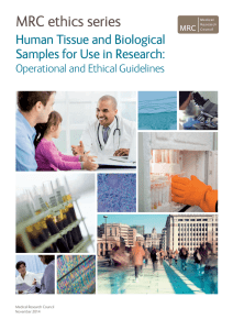 Human tissue and biological samples for use in research